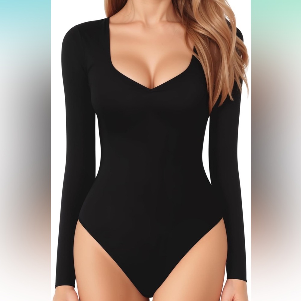 Black Long Sleeve Bodysuit